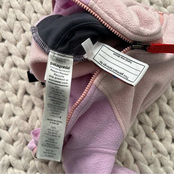 Patagonia Fleece Pink 12-18 Months - Picture 5 of 5